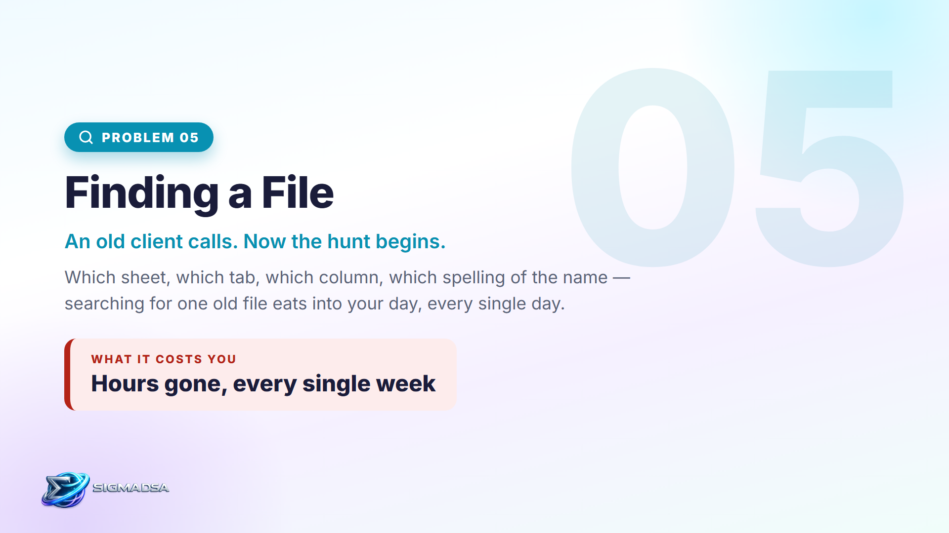 Problem 5 — Finding a file